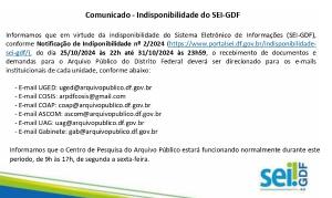 Indisponibilidade do SEI-GDF